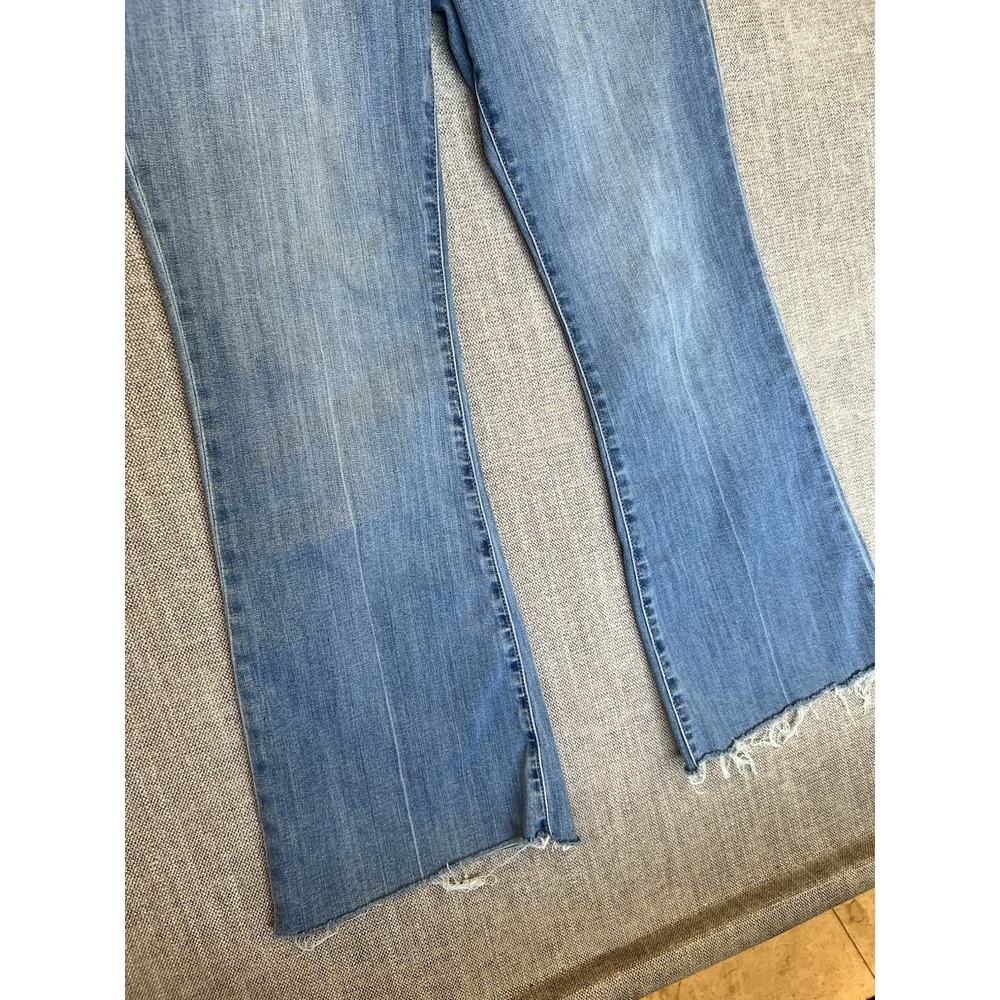 Lucky Brand Stevie High Rise Flare Jeans Women's 10/30 Light Wash Raw Hem - Picture 3 of 15